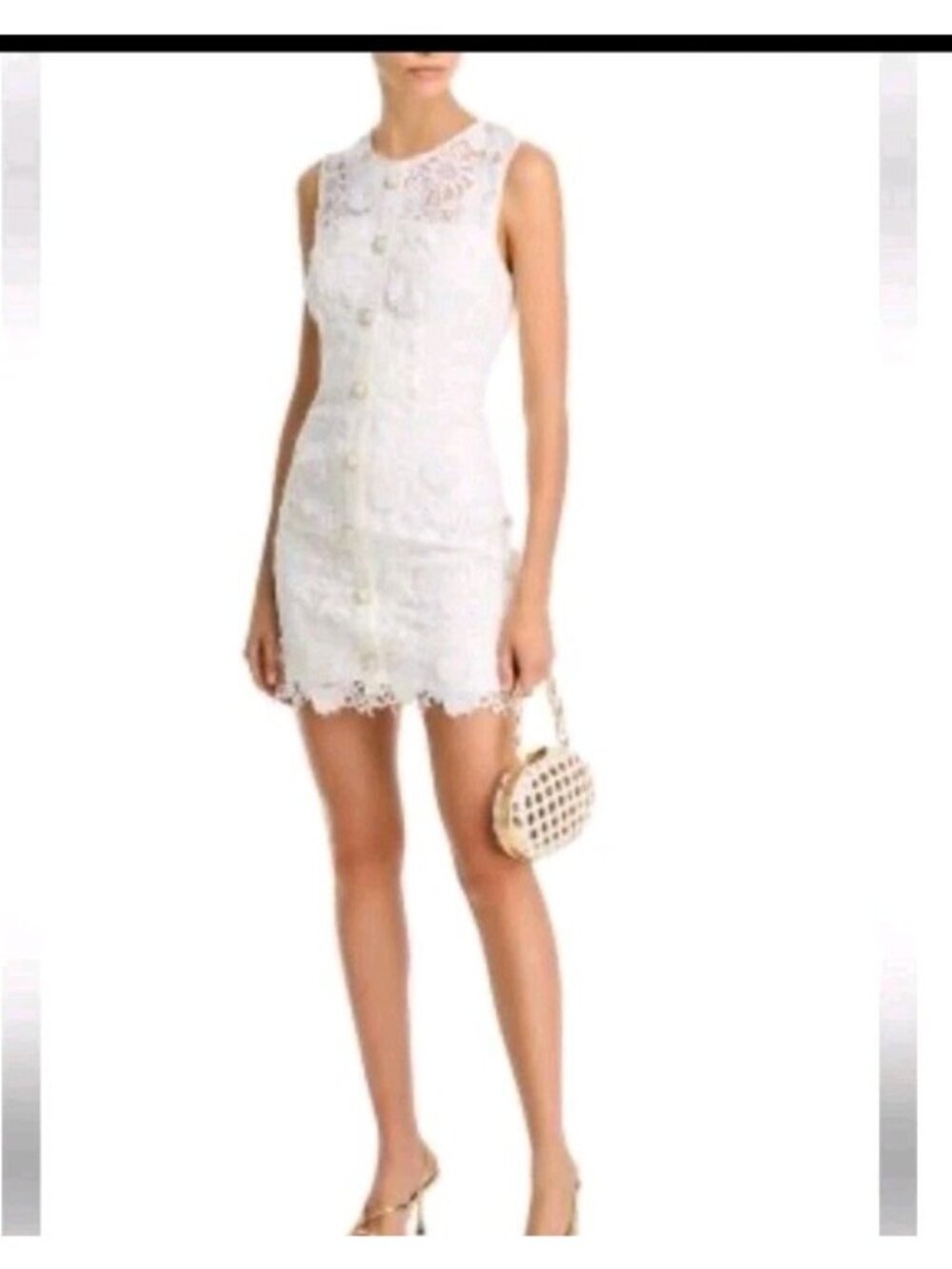 Milly Judy Cady Lace WHITE Combo Mini Dress 10 New in box TAGS $498 Womens